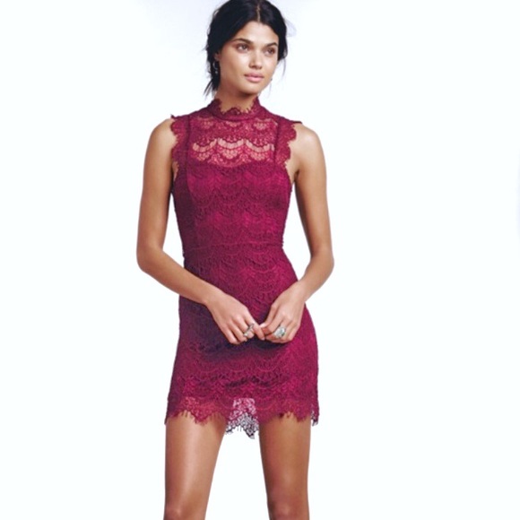 NWT Free People Daydream Lace Bodycon Slip Dress S - Picture 7 of 9